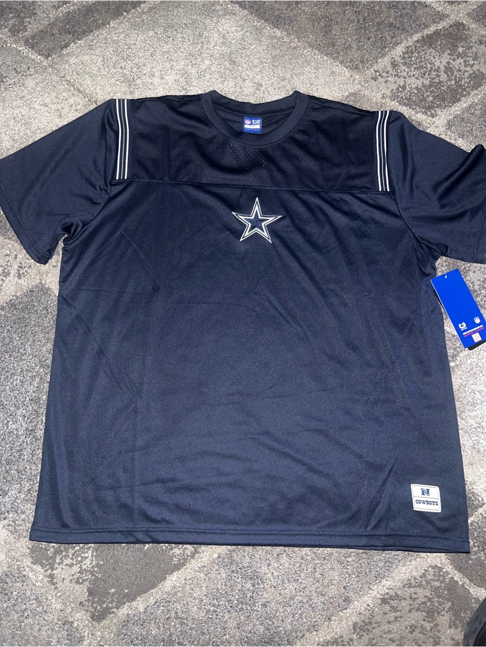 NFL Dallas Cowboys Navy Short-Sleeve Jersey Top XXL